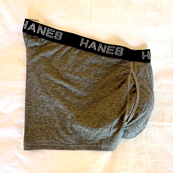 3 Pack Hanes Men's Total Support Pouch Trunk Underwear. (2 black, 1 gray); NWOT - Picture 7 of 16